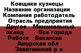 Ковщики-кузнецы › Название организации ­ Компания-работодатель › Отрасль предприятия ­ Другое › Минимальный оклад ­ 1 - Все города Работа » Вакансии   . Амурская обл.,Завитинский р-н